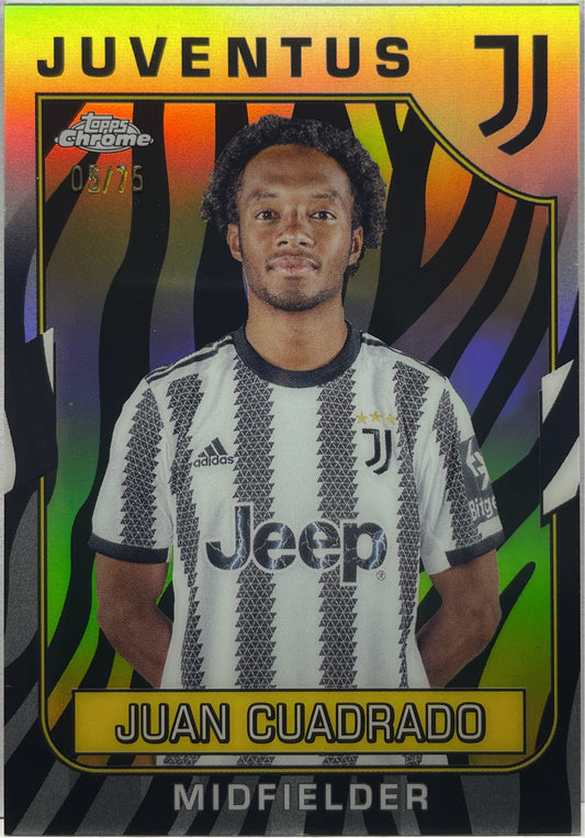 Juan Cuadrado 5/75 Zebra Topps Chrome Juventus 2022/23