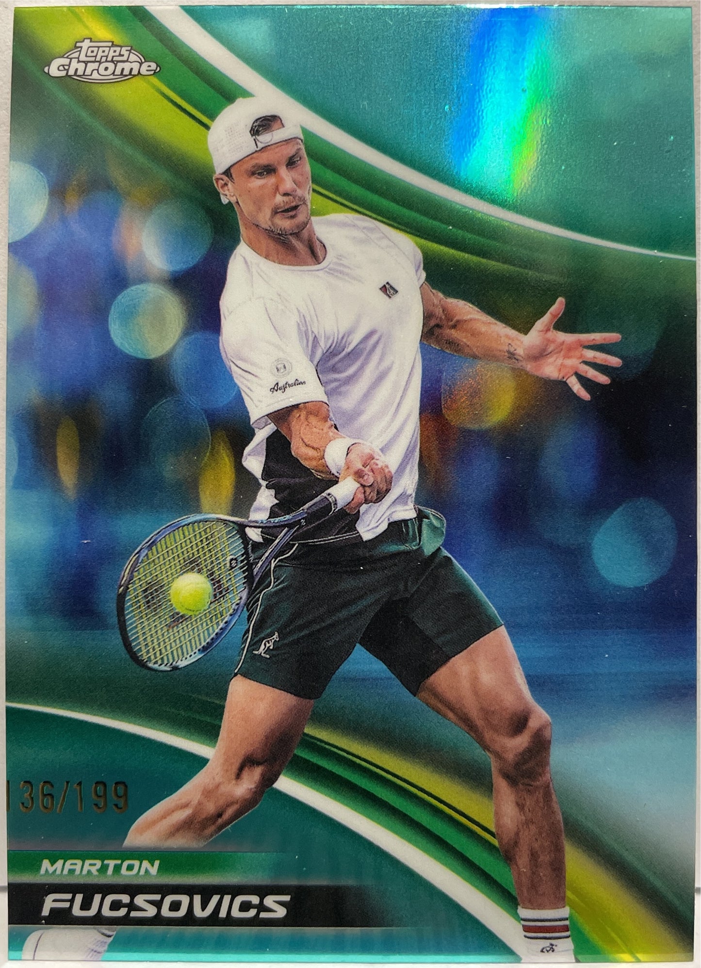 Marton Fucsovics 136/199 Aqua Topps Chrome Tennis 2025