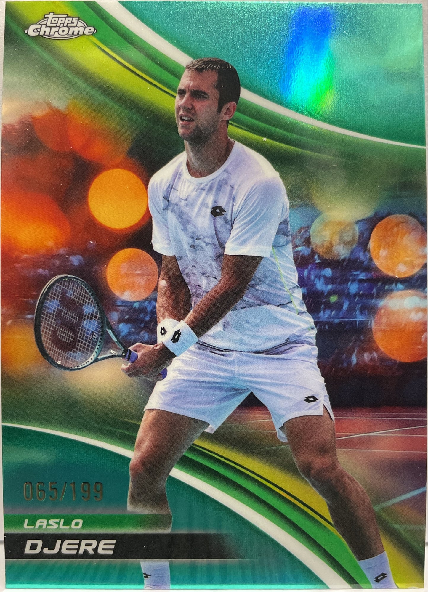 Laslo Djere 65/199 Aqua Topps Chrome Tennis 2025