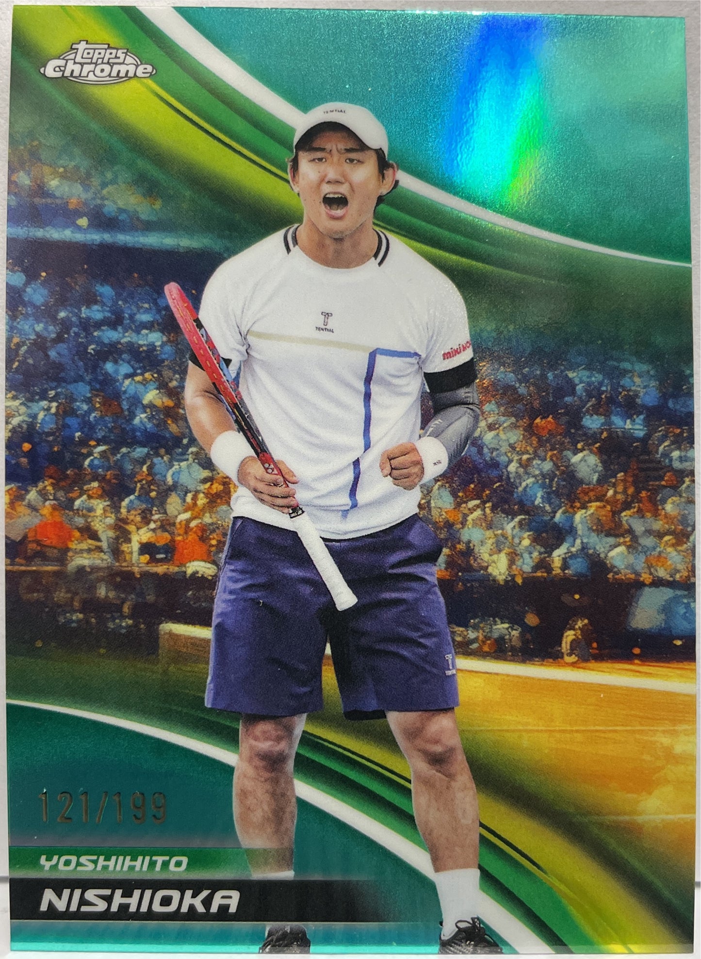 Yoshihito Nishioka 121/199 Aqua Topps Chrome Tennis 2025