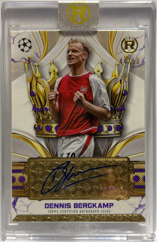 Dennis Bergkamp 44/50 Autograph Crowned Legend Topps Reverence 2024/25