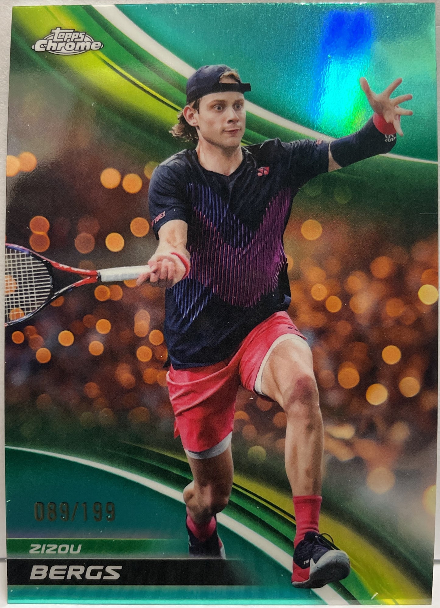 Zizou Bergs 89/199 Aqua Topps Chrome Tennis 2025