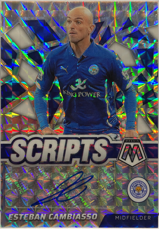 Esteban Cambiasso Autograph Scrips Mosaic Premier League 2021/22