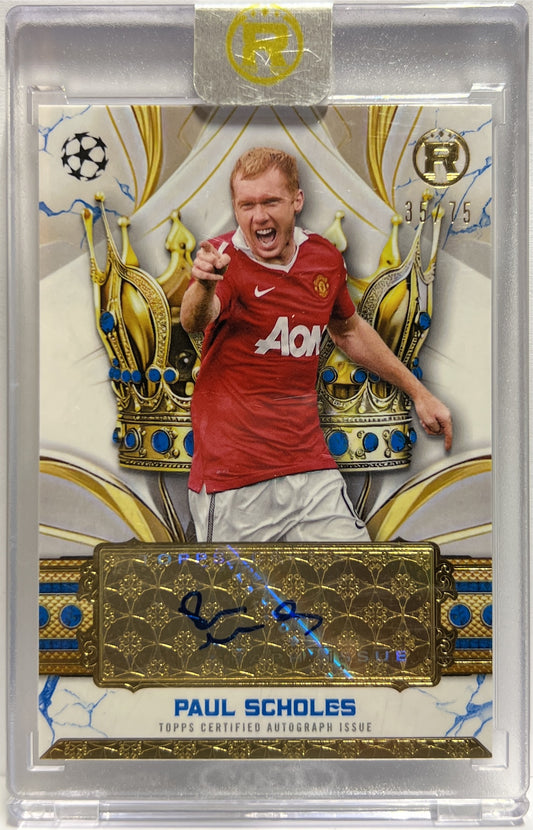 Paul Scholes 35/75 Autograph Crowned Legend Topps Reverence 2024/25