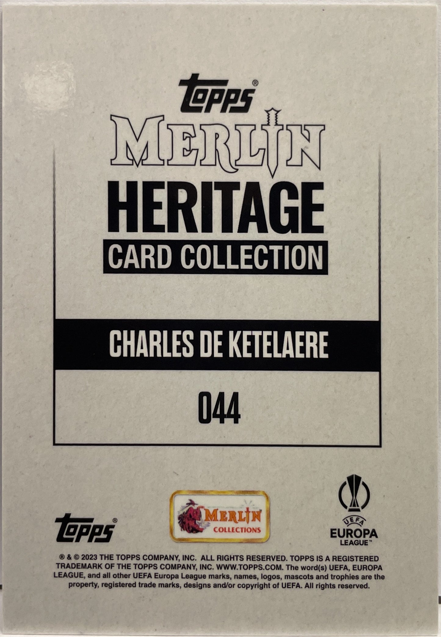 Charles De Ketelaere 28/99 Autograph Topps Merlin Heritage 2022/23