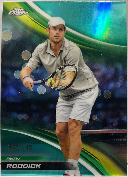 Andy Roddick 82/199 Aqua Topps Chrome Tennis 2025