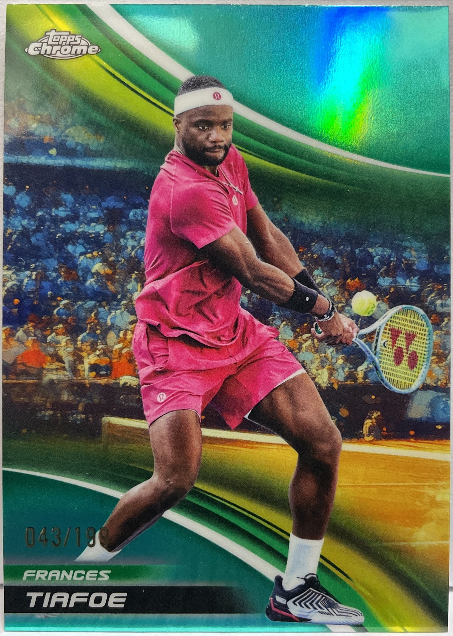 Frances Tiafoe 43/199 Aqua Topps Chrome Tennis 2025