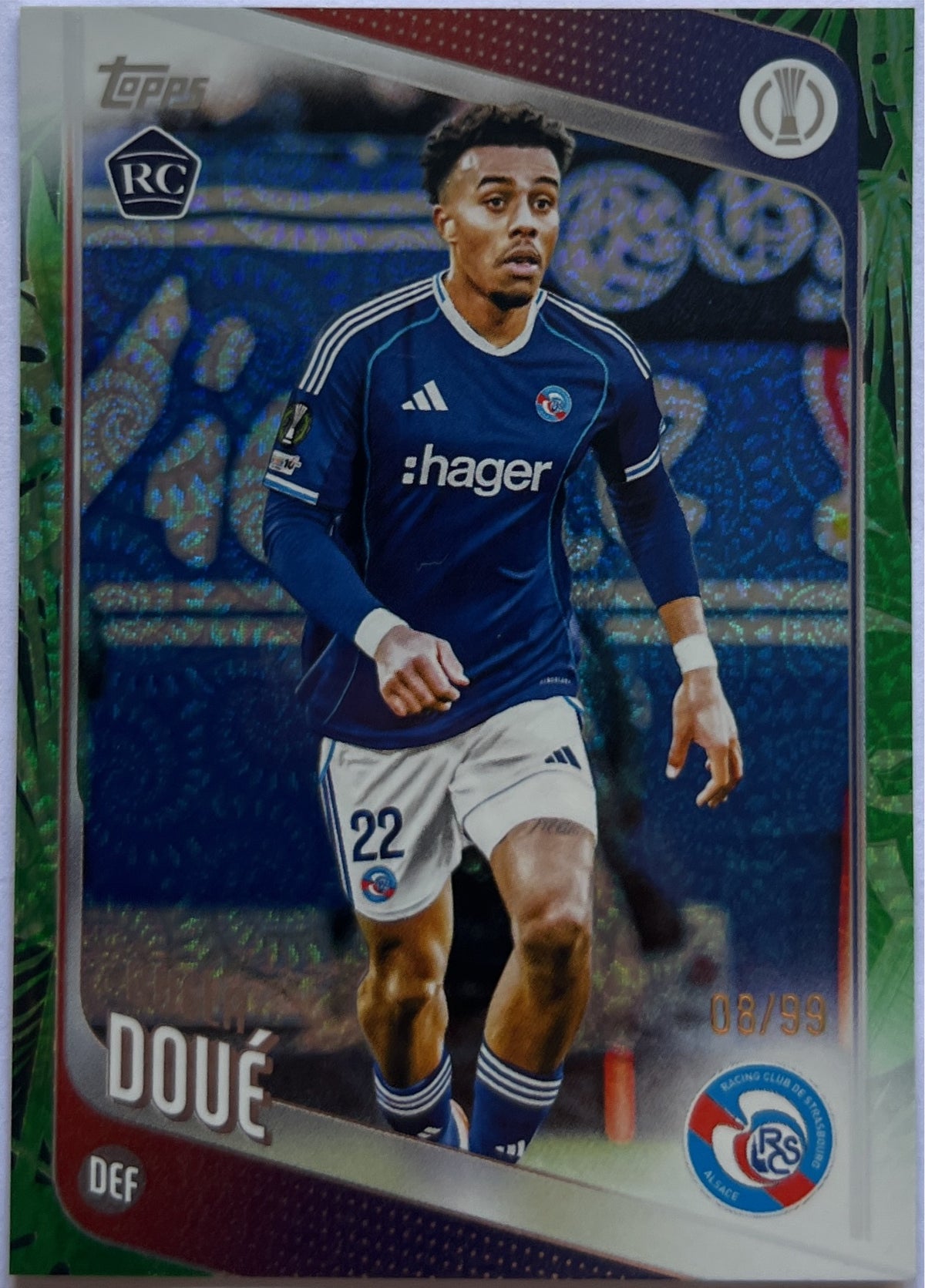 Guela Doue 8/99 Rookie Samba Green Carnival Topps UCC 2025/26