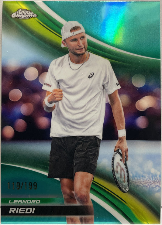 Leandro Riedi 119/199 Aqua Topps Chrome Tennis 2025