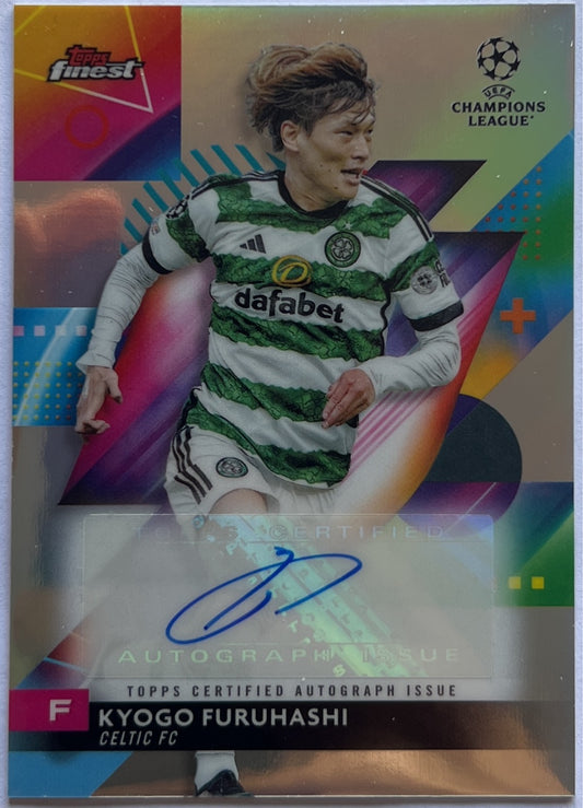 Kyogo Furuhashi Autograph Topps Finest UCC 2023/24