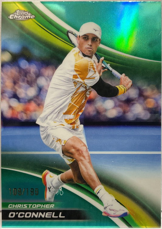 Christopher O'Connell 109/199 Aqua Topps Chrome Tennis 2025