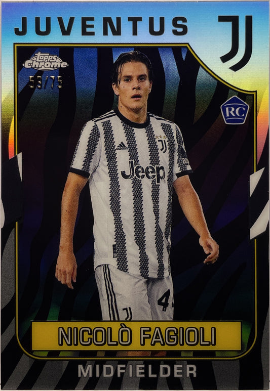 Nicolo Fagioli 59/75 Rookie Zebra Topps Chrome Juventus 2022/23