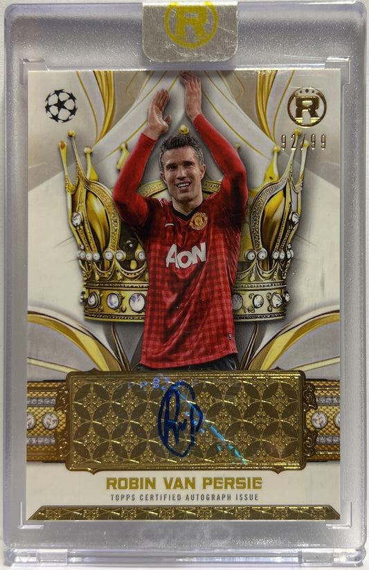 Robin Van Persie 92/99 Autograph Crowned Legend Topps Reverence 2024/25