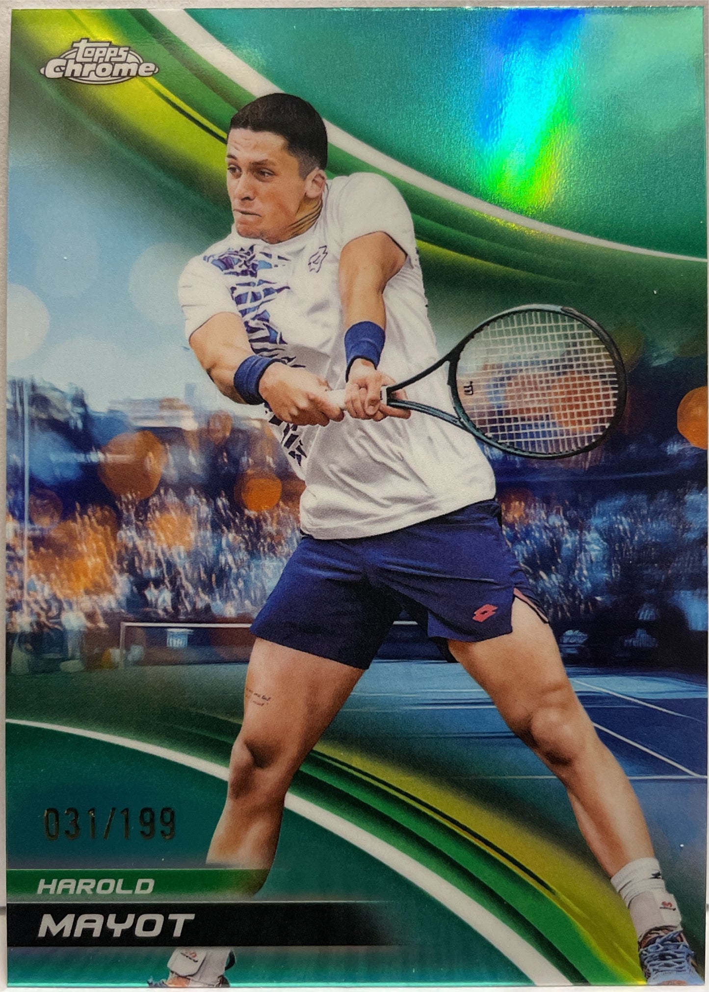 Harold Mayot 31/199 Aqua Topps Chrome Tennis 2025