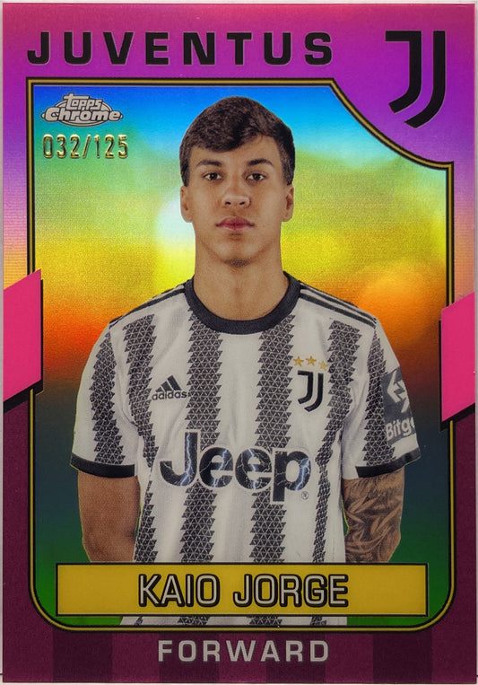 Kaio Jorge 32/125 Pink Topps Chrome Juventus 2022/23