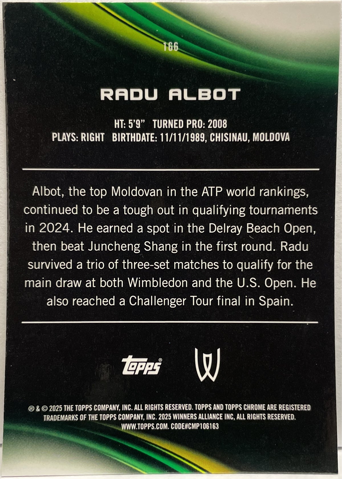 Mancolista-Geometric Refractor-Topps Chrome Tennis 2025
