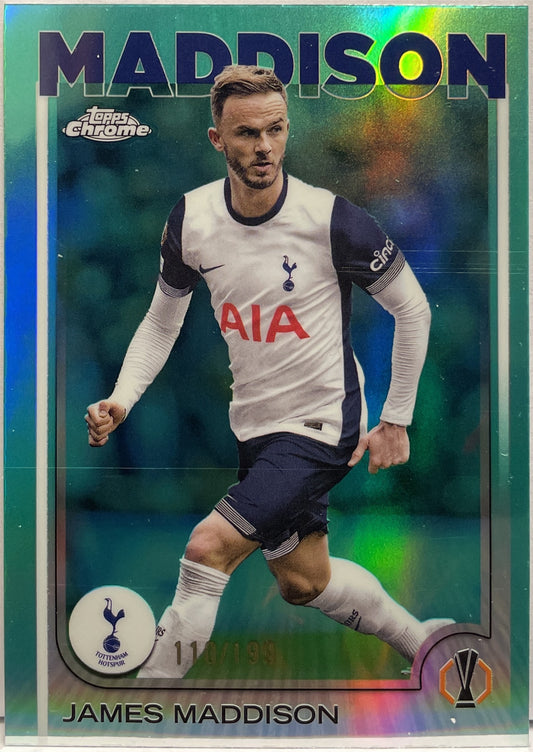 James Maddison 110/199 Aqua Topps Chrome UCC 2024/25