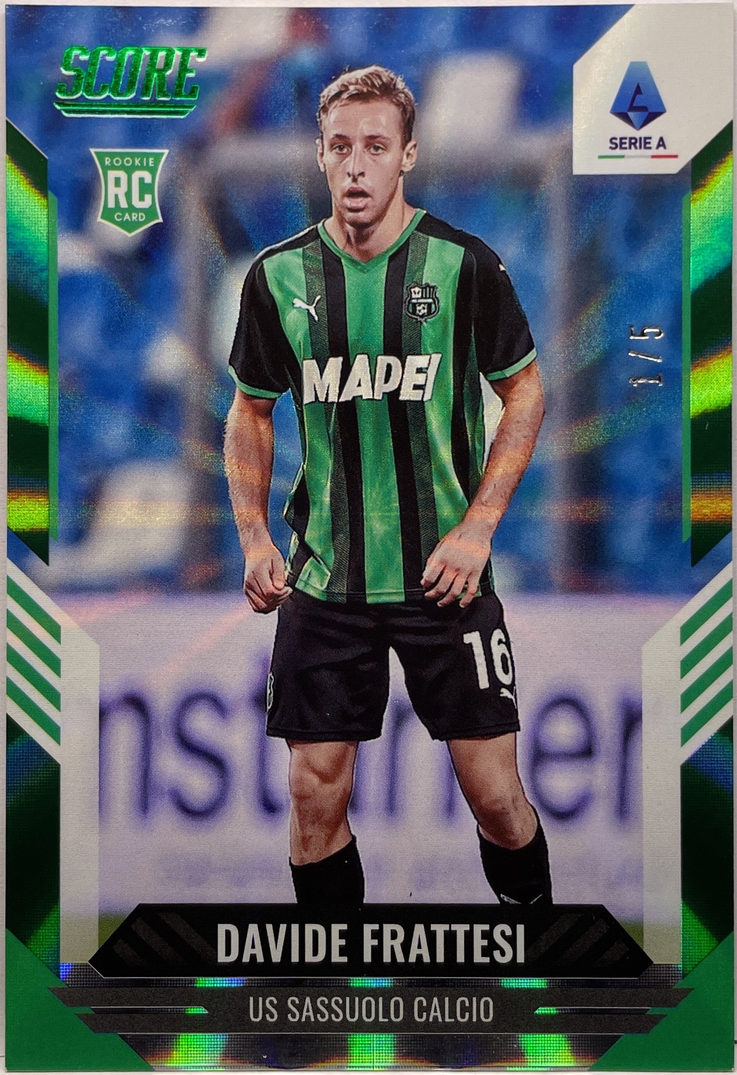 Davide Frattesi Rookie Rainbow Multicolor 1/1 1/5 3/10 2/15 1/25 4/49 41/99 Score Serie A 2021/22