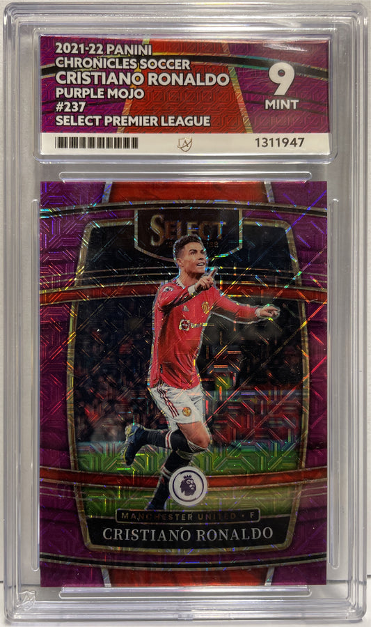 Cristiano Ronaldo Select Purple Mojo Panini Chronicles Premier League 2021/22 Ace 9