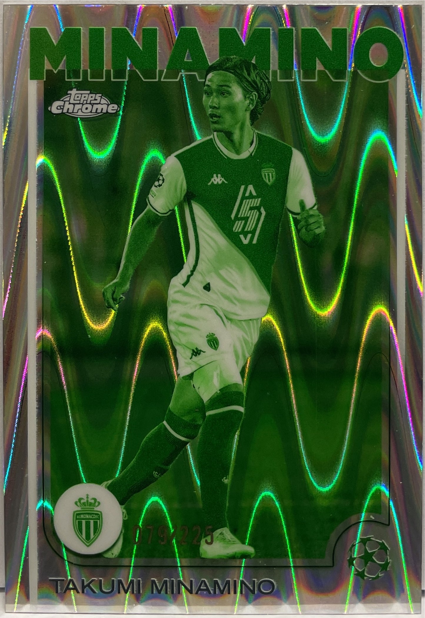 Takumi Minamino 79/225 Night Vision RayWave Topps Chrome UCC 2024/25