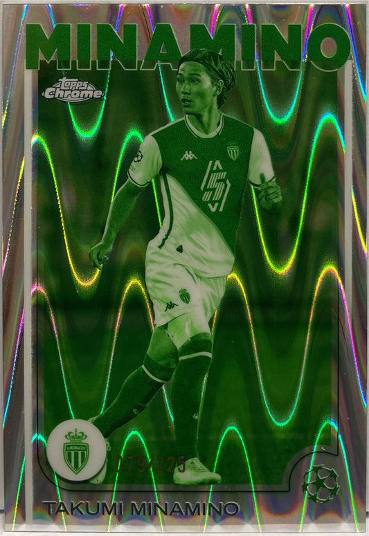 Takumi Minamino 79/225 Night Vision RayWave Topps Chrome UCC 2024/25