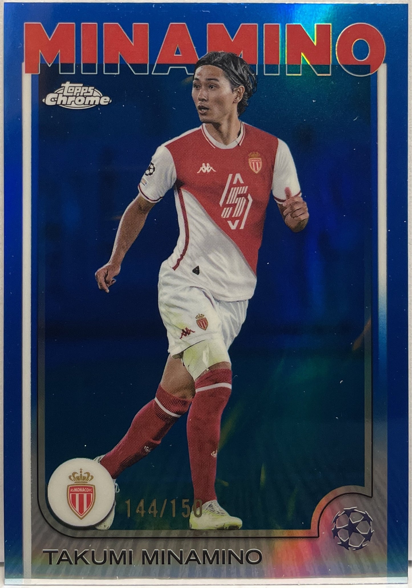 Takumi Minamino 144/150 Blue Topps Chrome UCC 2024/25