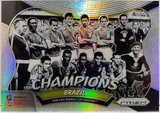 Brazil 1/1 Champions 1958 Sweden Panini Prizm World Cup 2018