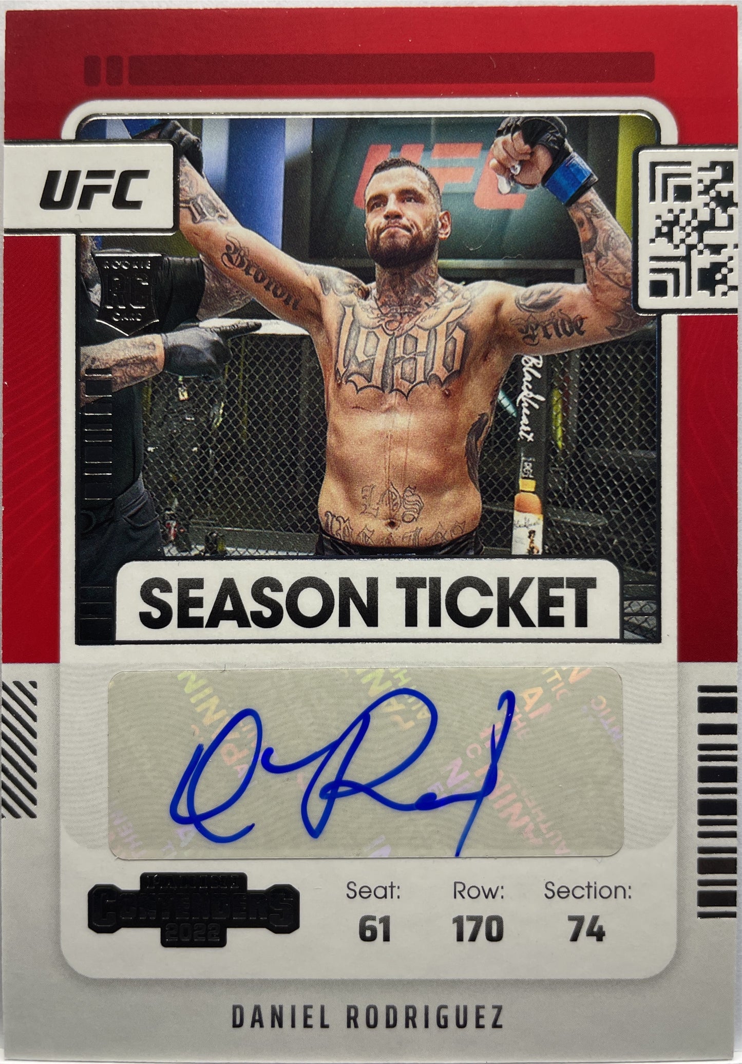 Daniel Rodriguez Rookie Autograph Season Ticket Chronicles UFC 2022