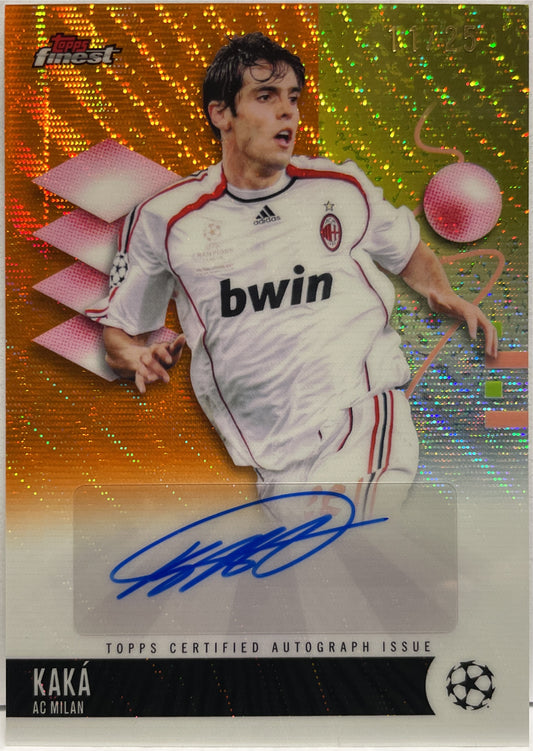 Kaka 11/25 Autograph Orange Wave Topps Finest UCC 2025/26
