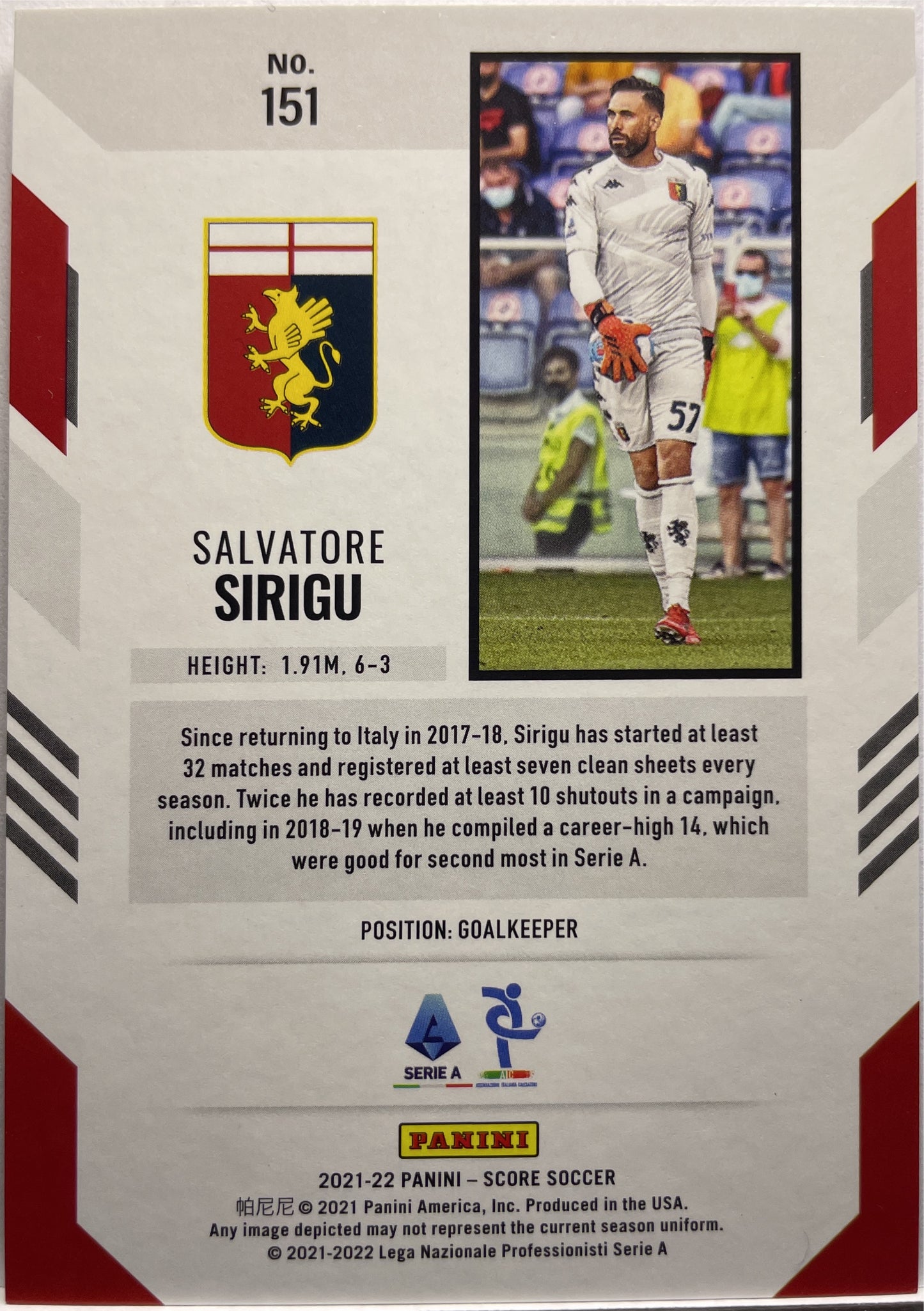 Salvatore Sirigu 18/25 Pink Score Fifa 2021/22