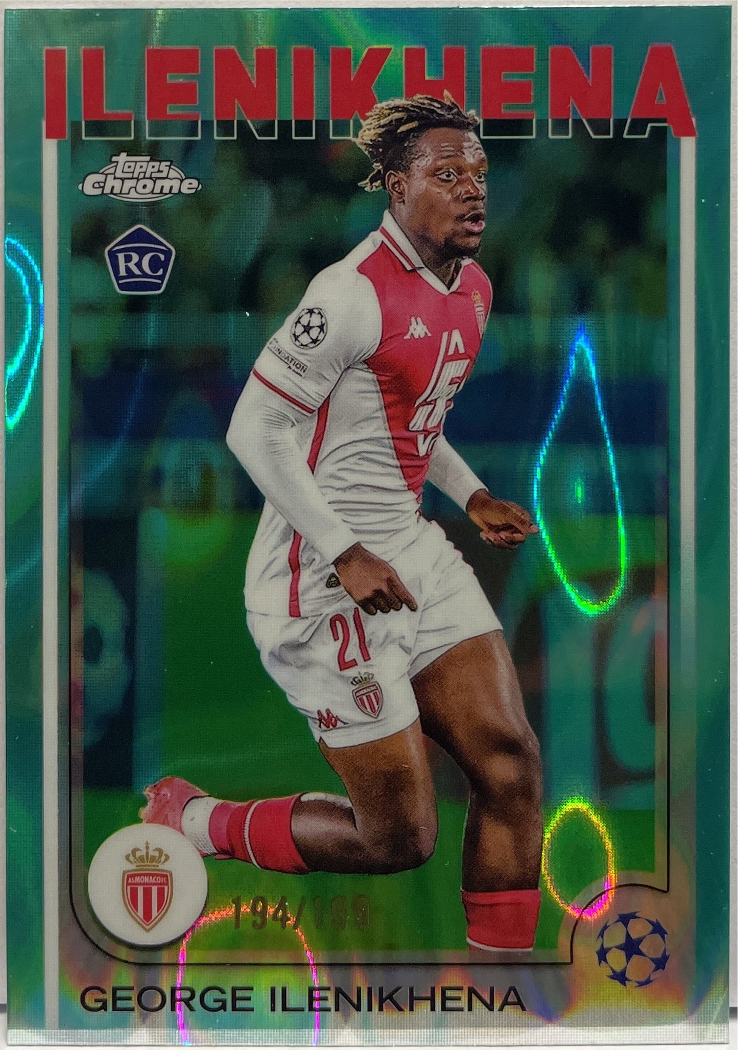 George Ilenikhena 194/199 Rookie Aqua Lava Topps Chrome UCC 2024/25