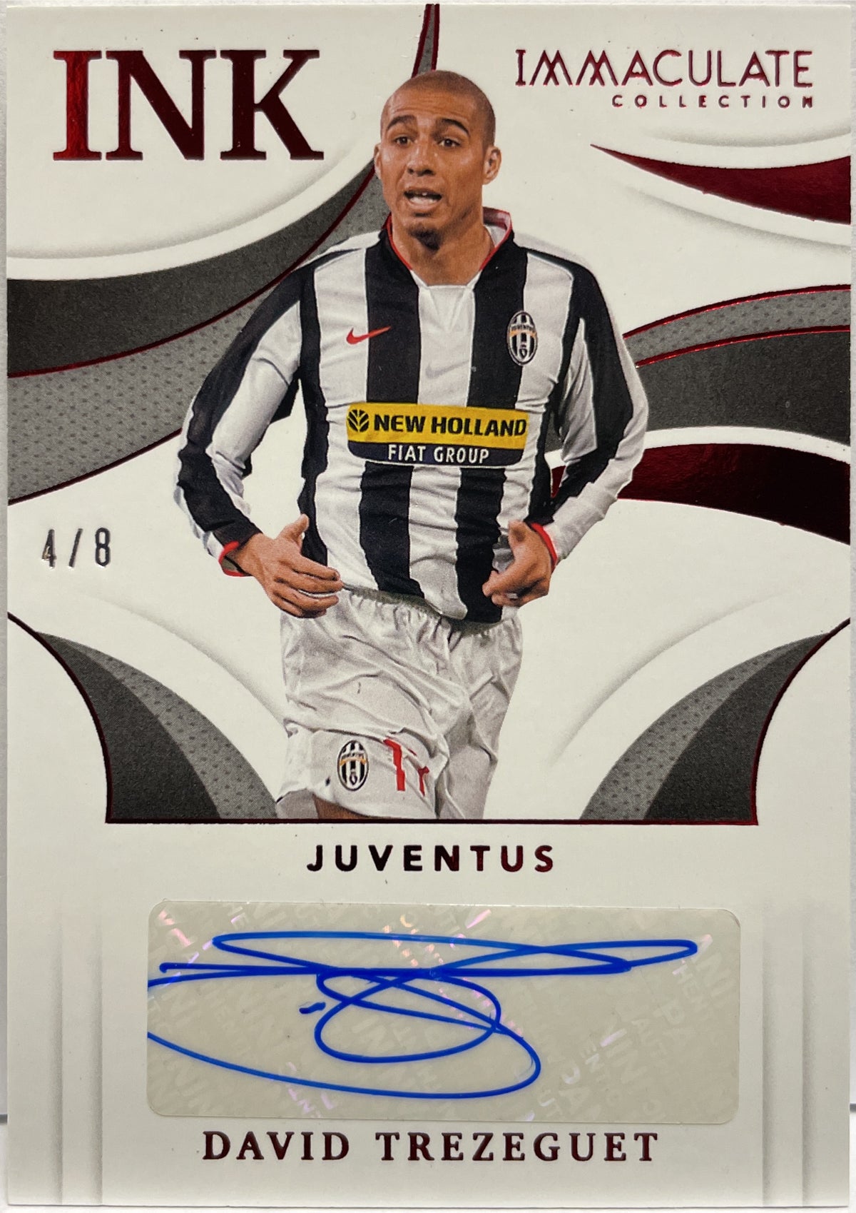 David Trezeguet 4/8 Autograph Ink Red Panini Immaculate 2021
