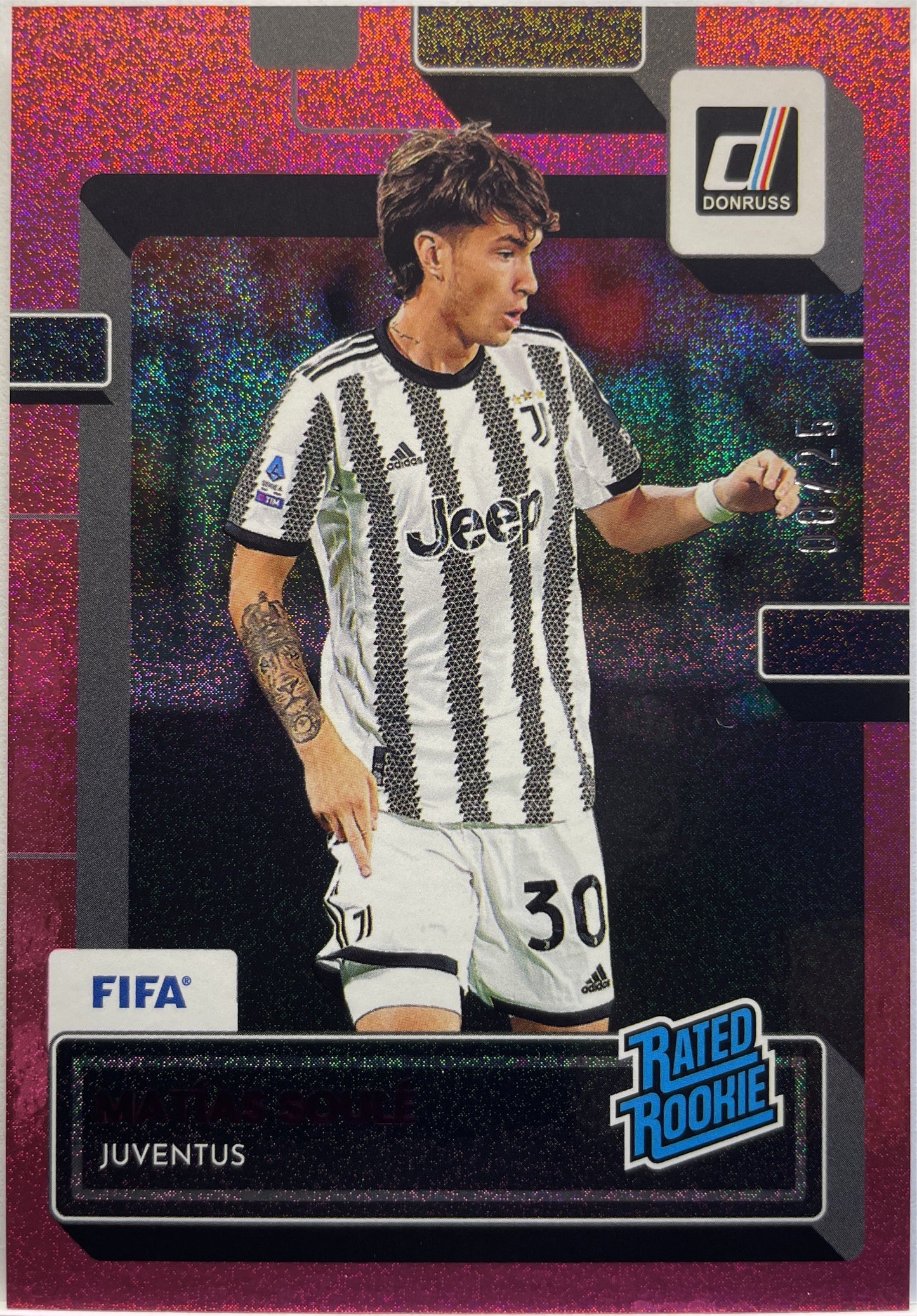 Matias Soule 8/25 Rated Rookie Pink Donruss Fifa 2022/23