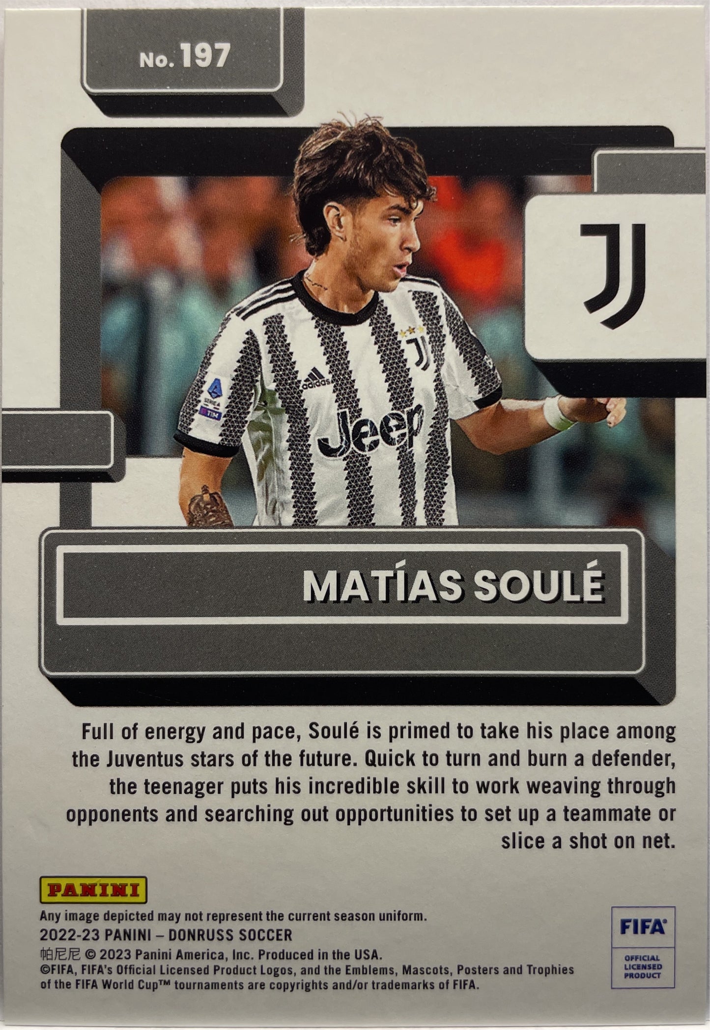 Matias Soule 8/25 Rated Rookie Pink Donruss Fifa 2022/23