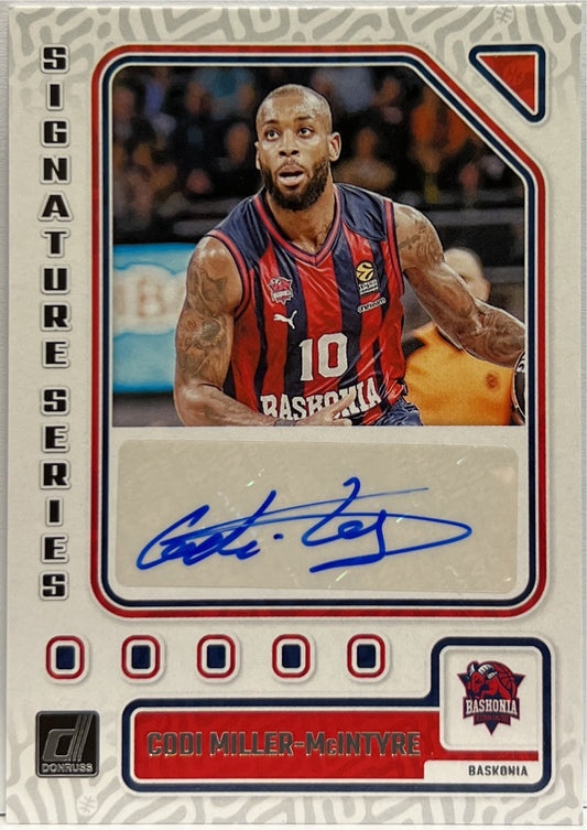 Codi Miller McIntyre Autograph Signature Series Donruss Euroleague Basketball 2023/24