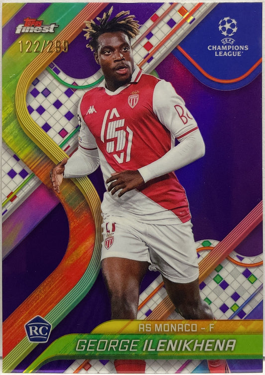 George Ilenikhena 122/299 Rookie Purple Topps Finest UCC 2024/25