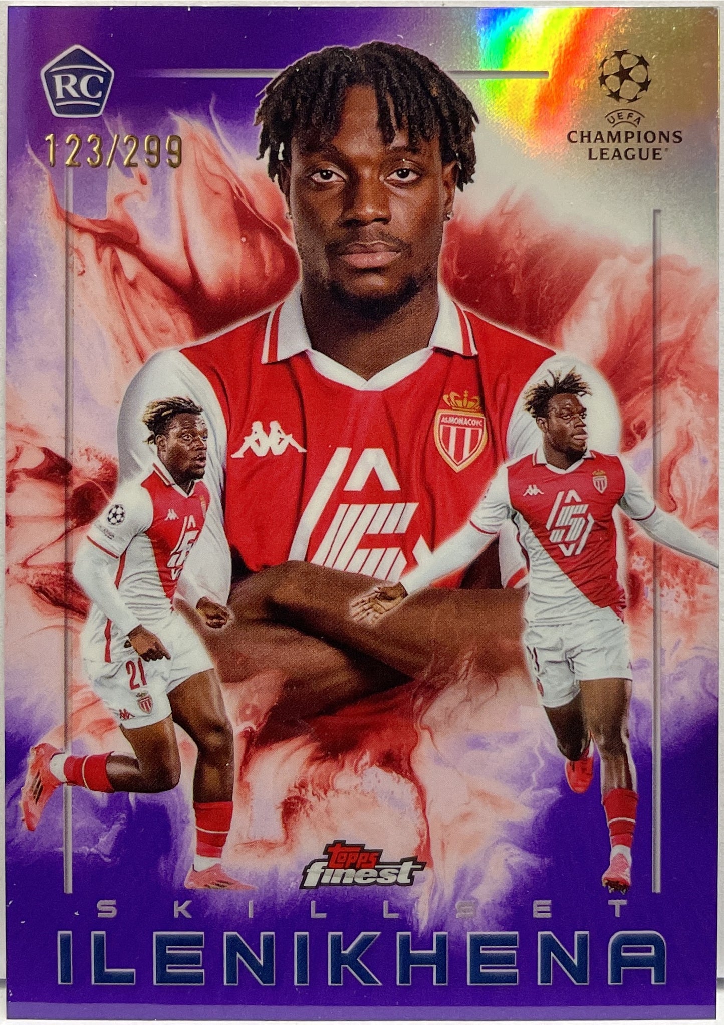 George Ilenikhena 123/299 Rookie Skillset Purple Topps Finest UCC 2024/25