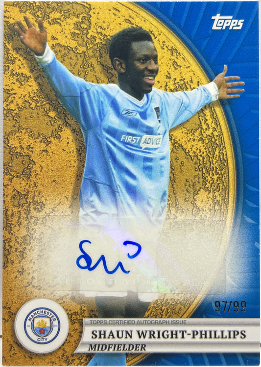 Shaun Wright-Phillips 97/99 Autograph Gold moon Blue Topps Blue Moon Manchester City 2024/25