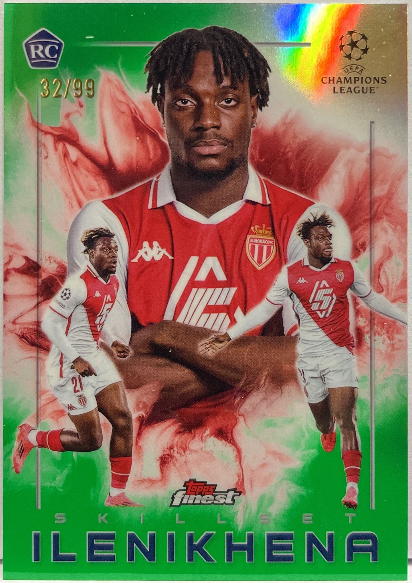 George Ilenikhena 32/99 Rookie Skillset Green Topps Finest UCC 2024/25