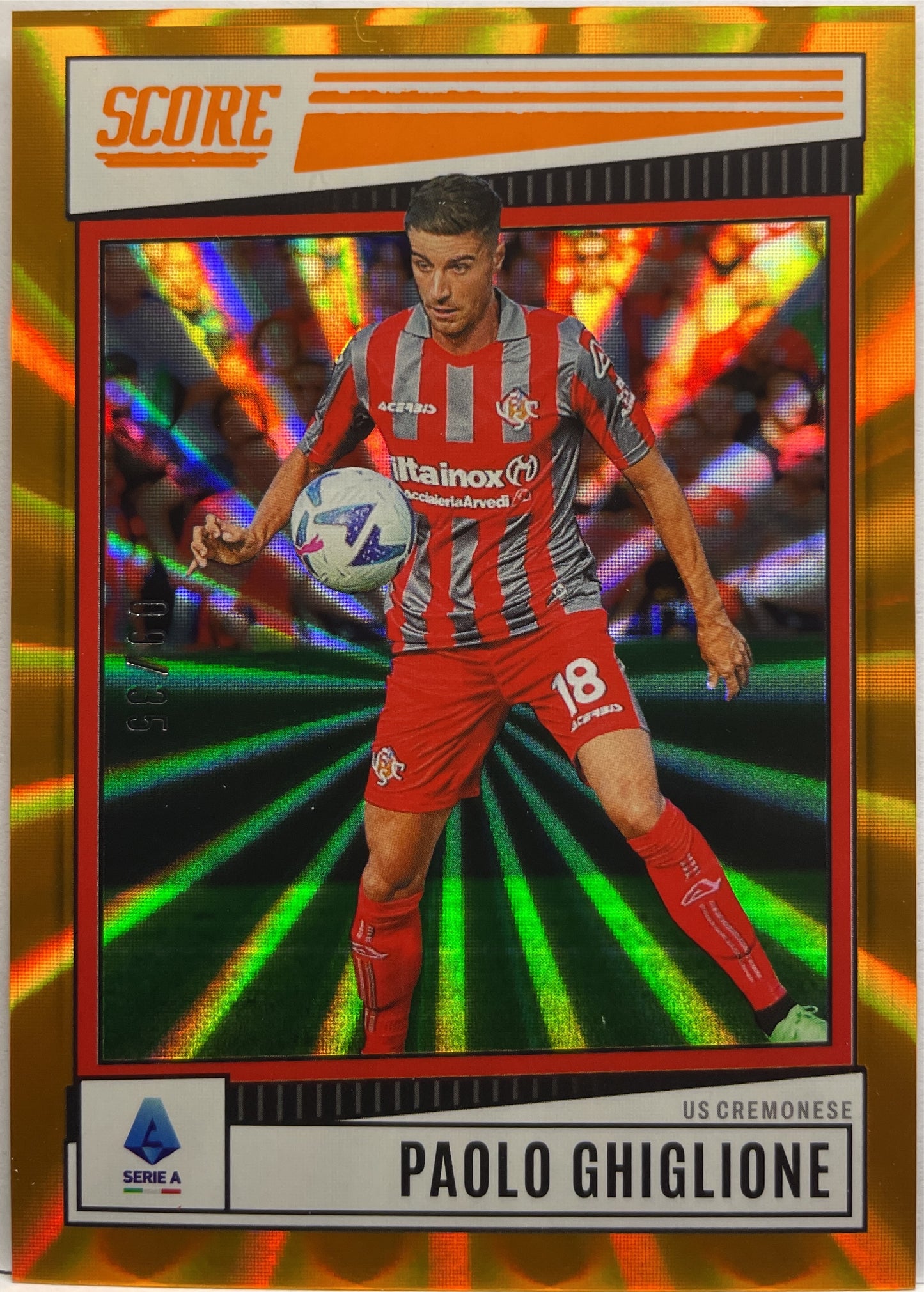 Paolo Ghiglione 9/35 Orange Laser Score Serie A 2022/23