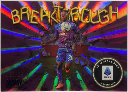 Felix Afena-Gyan 5/15 Breakthrough Purple Laser Score Serie A 2022/23