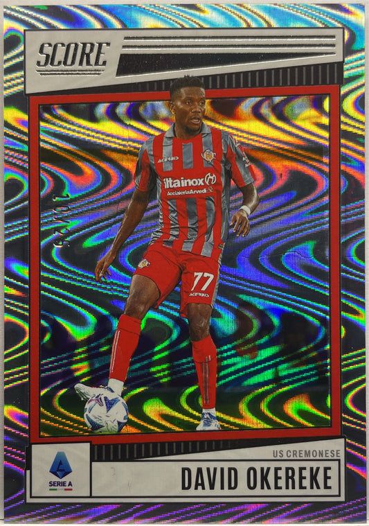 David Okereke 10/25 Silver Swirl Score Serie A 2022/23