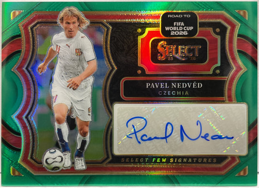 Pavel Nedved 1/2 Autograph Few Signatures Green Panini Select Fifa World Cup 2026