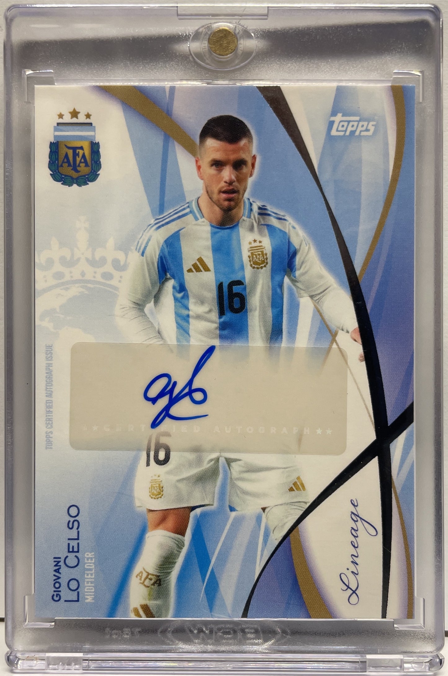 Giovani Lo Celso Autograph Topps Lineage Argentina 2024 One Touch