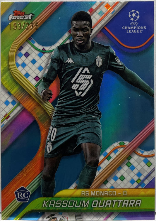 Kassoum Ouattara 153/275 Rookie Sky Blue Topps Finest UCC 2024/25