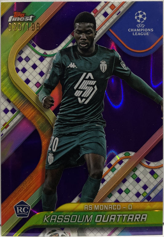 Kassoum Ouattara 20/199 Rookie Purple Lava Topps Finest UCC 2024/25