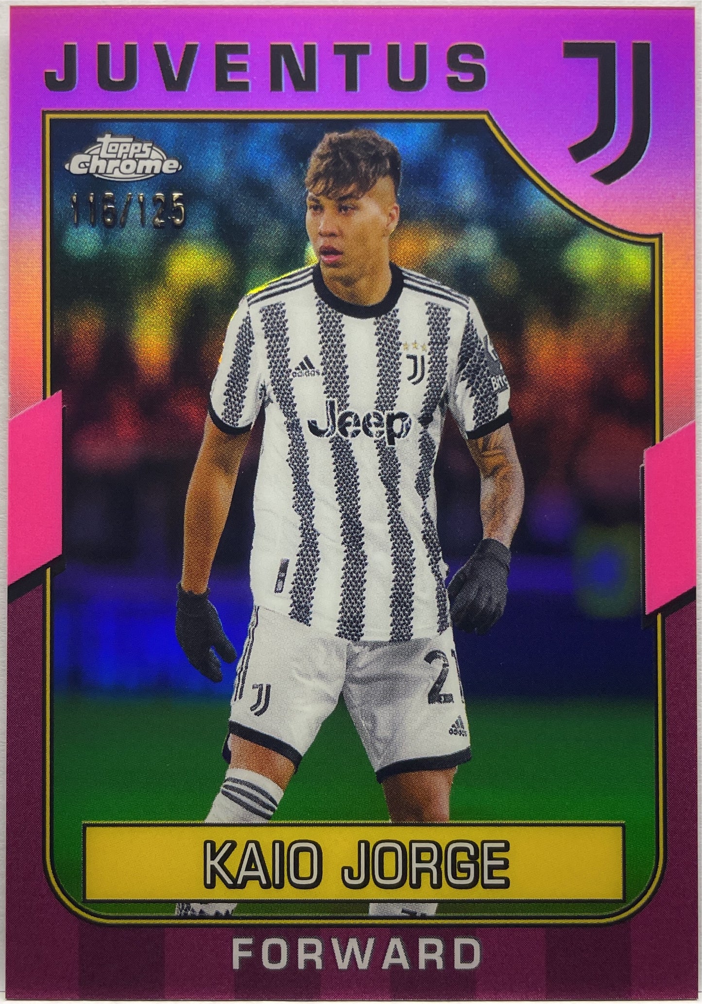 Kaio Jorge 116/125 Pink Topps Chrome Juventus 2022/23