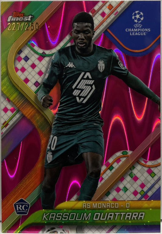 Kassoum Ouattara 227/250 Rookie Pink RayWave Topps Finest UCC 2024/25
