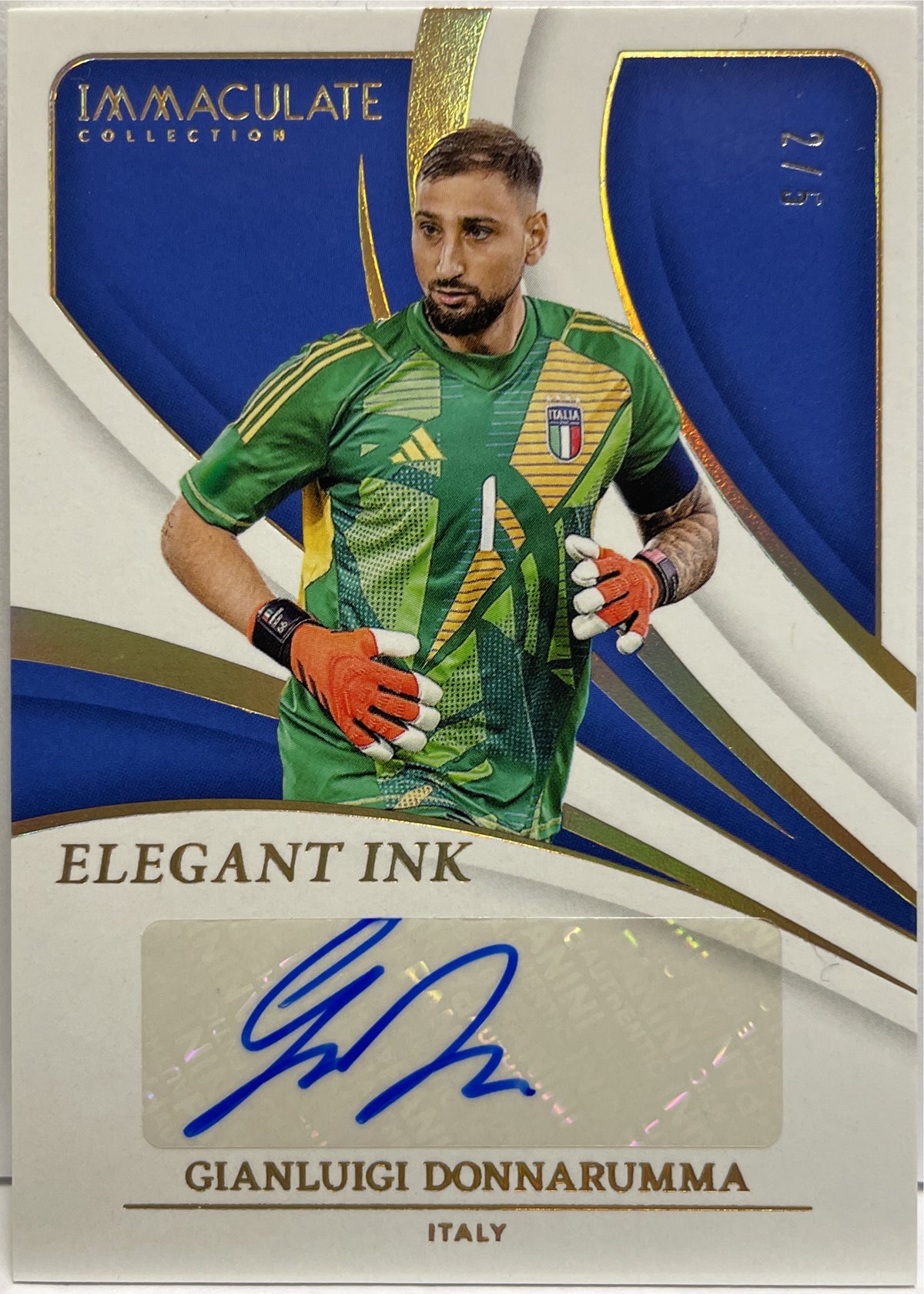 Gianluigi Donnarumma 2/5 Autograph Elegant Ink Panini Immaculate 2024/25