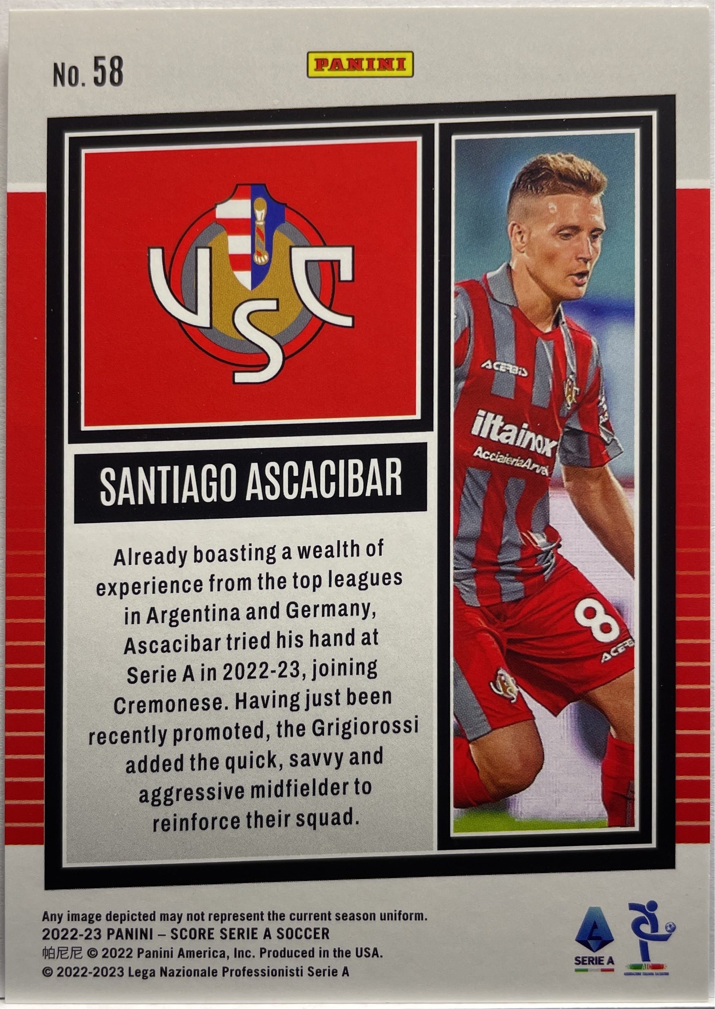 Santiago Ascacibar 23/55 Bronze Swirl Score Serie A 2022/23